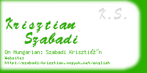 krisztian szabadi business card